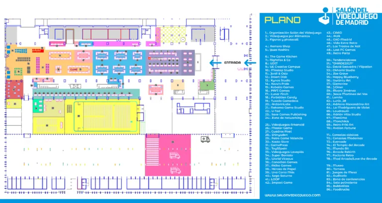 Plano Salón del Videojuego de Madrid
